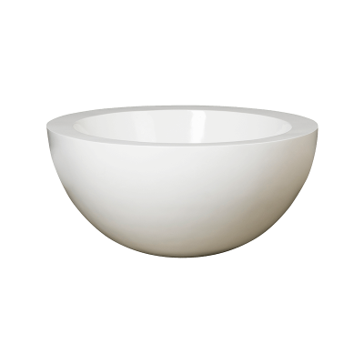 Кашпо Fiberstone Glossy white vic bowl