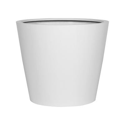 Кашпо Fiberstone Matt white bucket L