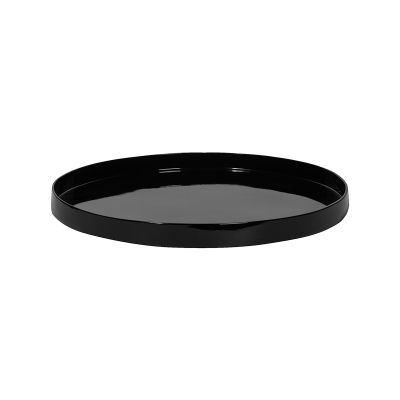 Кашпо Fiberstone Saucer Round S Glossy Black