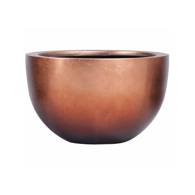 Кашпо Metallic Silver leaf Bowl matt copper