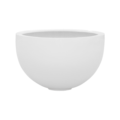 Кашпо Glossy white bowl L