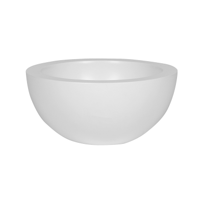 Кашпо Fiberstone Matt white vic bowl S