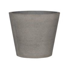 Stone Bucket L, brushed cement