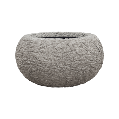 Кашпо Polystone Coated Kamelle Bowl Raw Grey