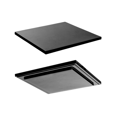 Кашпо Fiberstone Topper L Glossy Black (thin)