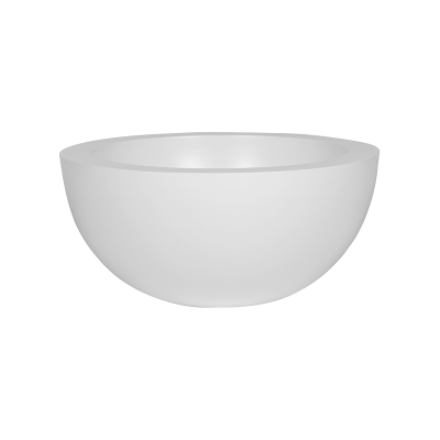 Кашпо Fiberstone Matt white vic bowl L