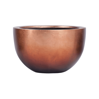 Кашпо Metallic Silver leaf Bowl matt copper