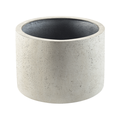 Кашпо Grigio Cylinder Antique White-concrete