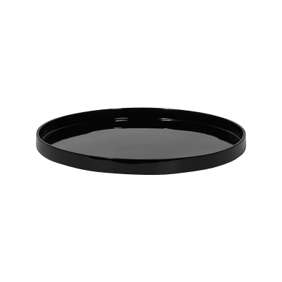 Кашпо Fiberstone Saucer Round M Glossy Black