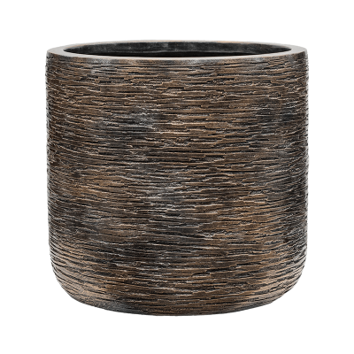 Кашпо Luxe Lite Universe Wrinkle Cylinder bronze