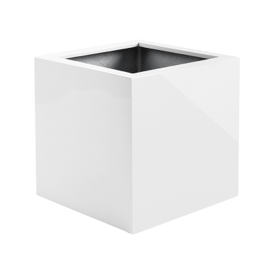 Кашпо Cube Shiny White