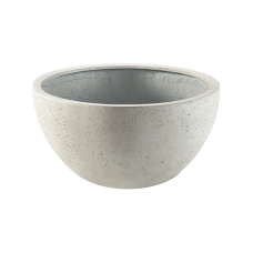 Grigio Low Egg Pot Antique White-concrete