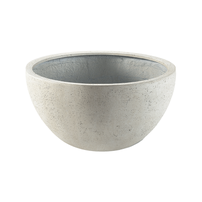 Кашпо Grigio Low Egg Pot Antique White-concrete