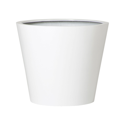 Кашпо Fiberstone Glossy white bucket M