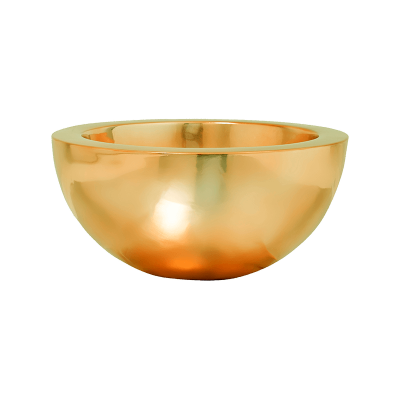 Кашпо Fiberstone Platinum gold vic bowl S