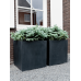 Кашпо Fiberstone Block black L