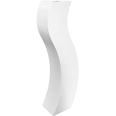 Кашпо Livingreen Curvy S3 polished brilliant white