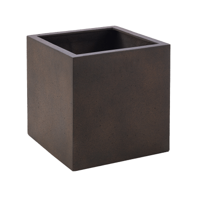 Кашпо Grigio Cube Rusty Iron-concrete