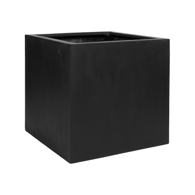 Кашпо Fiberstone Block black XL