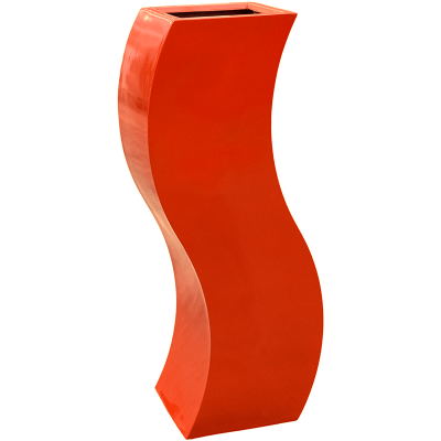 Кашпо Livingreen Curvy S1 polished flame red