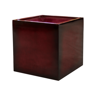 Кашпо Fiberstone Block gradient cherry red L