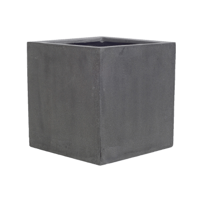 Кашпо Fiberstone Block grey S