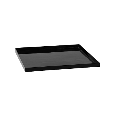 Кашпо Fiberstone Saucer Block Glossy Black 50