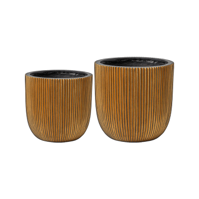 Кашпо Capi Nature Groove Planter Ball Black Gold (set of 2)