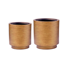 Capi Lux Retro Vase Cylinder Gold (set of 2)
