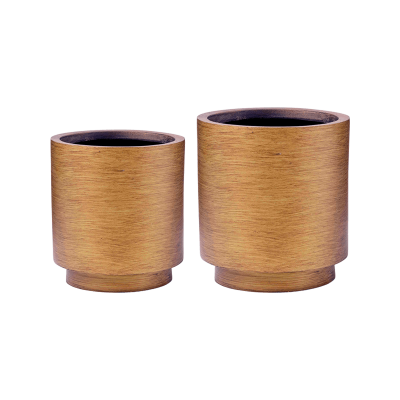 Кашпо Capi Lux Retro Vase Cylinder Gold (set of 2)