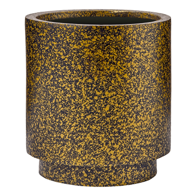 Кашпо Capi Lux Terrazzo Vase Cylinder Black Gold