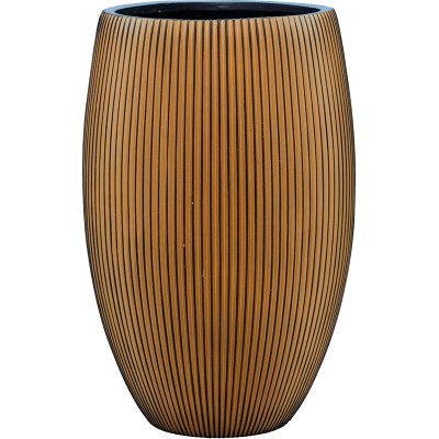 Кашпо Capi Nature Groove Vase Elegant Deluxe Black Gold