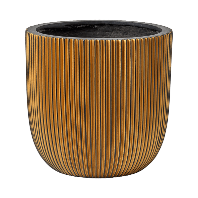 Кашпо Capi Nature Groove Planter Ball Black Gold