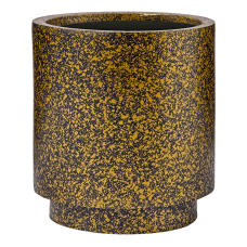 Capi Lux Terrazzo Vase Cylinder Black Gold