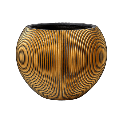 Кашпо Capi Nature Groove Vase Ball Black Gold