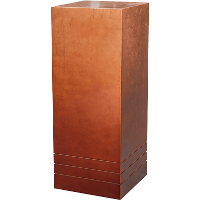 Pedestal (metallic) Pedestal wood matt copper