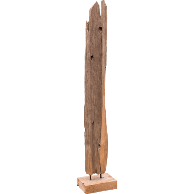 Decowood Tall Whimsical Eroded Wood On Stand