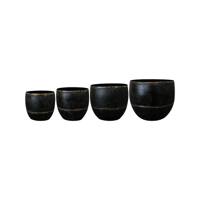 Кашпо Belia Pot Vintage Black (set of 4)