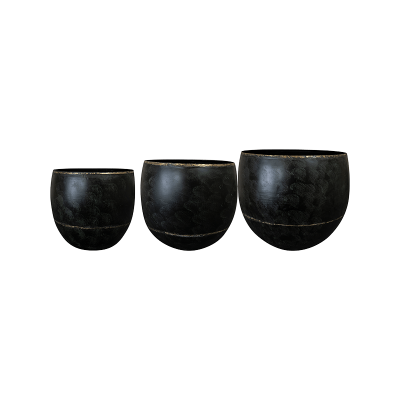 Кашпо Belia Pot Vintage Black (set of 3)