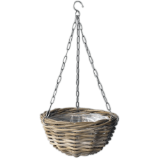 Rattan Hanging Basket Antique Grey