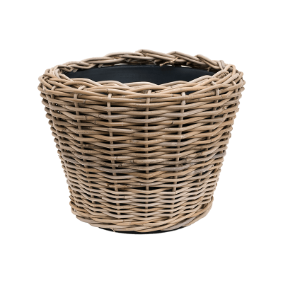 Кашпо Drypot Rattan Round grey