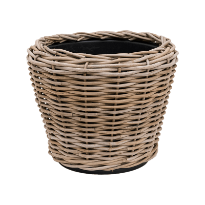 Кашпо Drypot Rattan Round grey