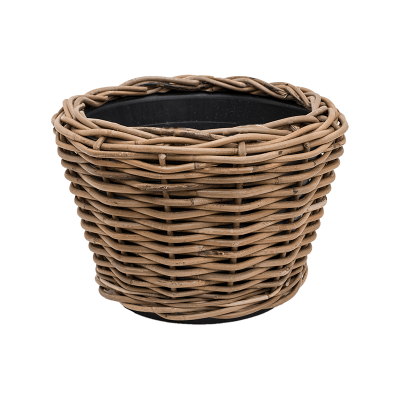 Кашпо Drypot Rattan Round grey