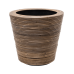 Кашпо Drypot Rattan Stripe Round grey