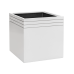 Кашпо пластиковое Line-Up Cube Matt White (with liner and wheelplate)