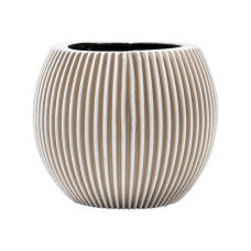 Capi Nature Groove Vase Ball Ivory