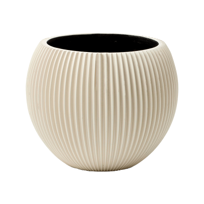 Кашпо пластиковое Capi Nature Groove Special Vase Ball Beige