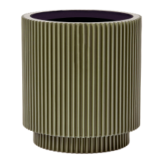 Capi Nature Groove Special Vase Cylinder Green