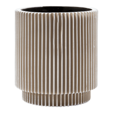 Capi Nature Groove Vase Cylinder Ivory