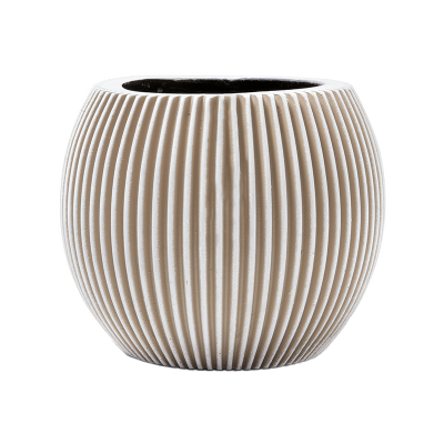 Кашпо пластиковое Capi Nature Groove Vase Ball Ivory